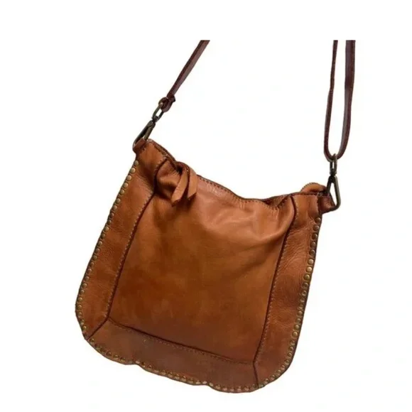Sundance | Bags | Sundance Brown Leather Studded Crossbody  display picture 1